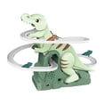 thumbnail image 3 of Juguete de montaña rusa de dinosaurio con música, juego de pista de carreras, escalera de dinosaurio divertida, juguete de escalada para regalo de niñ, 3 of 8