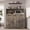 Grey, variant on Bingirl Buffet Cabinet with Microwave Stand Barn Doors Sideboard Storage Cabinet with Drawers and Shelves for Kitchen Living Room White