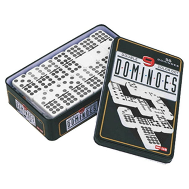 Traditions - Dominos double 6 dans une boîte en métal Cardinal