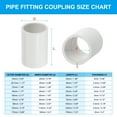 thumbnail image 4 of Uxcell 20 Pack 3.54 inch Light Polyvinyl Chloride Pipe Fitting Coupling Adapter White for Indoor and Outdoor Use, 4 of 6