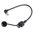thumbnail image 4 of Cable de extensión de datos de impresión USB tipo B 3.0 macho a hembra, resistente al agua, montaje en panel en ángulo de 90 grados, cable de impresora USB, 4 of 12