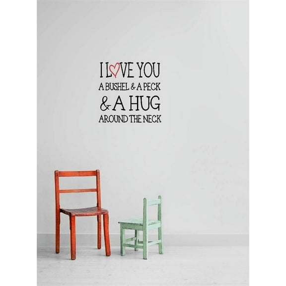 Wall Design Pieces I Love You A Bushel & A Peck & A Hug Around The Neck Quote Home 20x20"