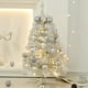 thumbnail image 1 of Adornos navideños, mini árbol de Navidad luminoso, árbol de Navidad blanco, decoración LED para el hogar, escritorio, adornos para árbol de Navidad, 17,72 x 7,87 x 7,87 pulgadas, simulación de plantas, 1 of 6