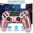 thumbnail image 3 of Wireless Controller Dual Vibration Game Joystick Controller for PS4/ Slim/Pro Compatible with PS4 Console (Rose Gold), 3 of 5
