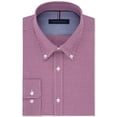 thumbnail image 1 of Tommy Hilfiger Mens Slim-Fit Button Up Dress Shirt, Purple, 17.5" Neck 34-35" Sleeve, 1 of 1