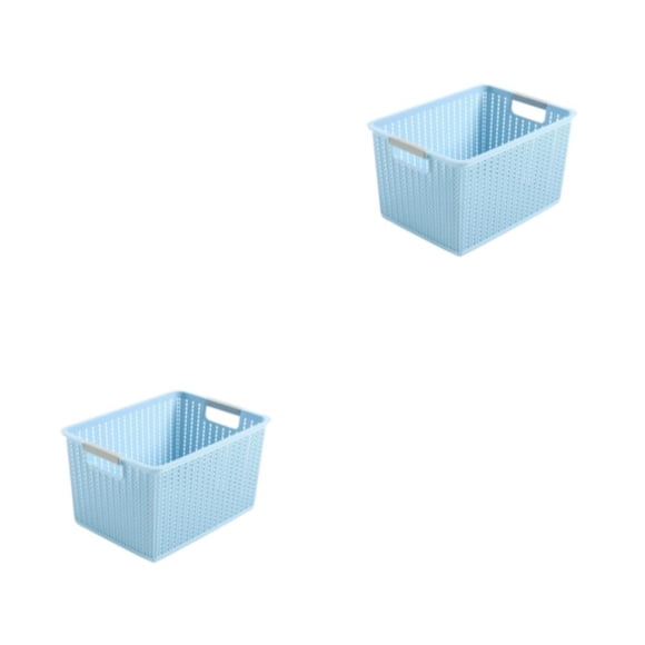 Organizador de plástico Bearachild cesta de almacenamiento apilable color azul METRO 2Conjunto