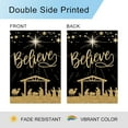 thumbnail image 5 of Believe Garden Flag O Holy Night Garden Flag 12.5x18 Double Sided Vertical Burlap Farmhouse Yard Flag Christmas Winter Outdoor Decoration, 5 of 6