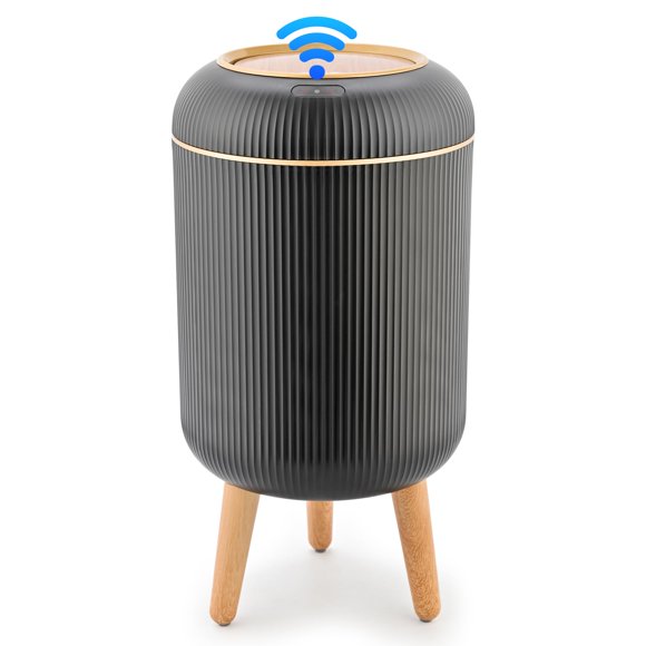 Papelera impermeable Pukomc Smart Sensor para cocina, color negro