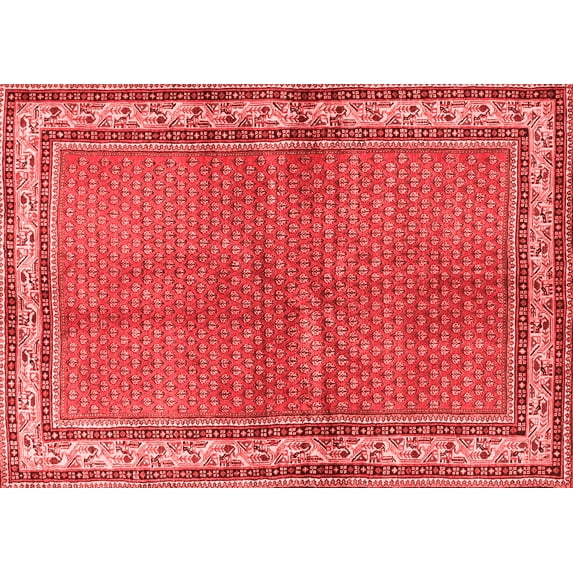Ahgly Company Indoor Rectangle Persian Red Traditional Area Rugs, 6' x 9'