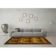 thumbnail image 3 of Ahgly Company Indoor Square Persian Yellow Traditional Area Rugs, 4' Square, 3 of 4