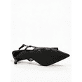 thumbnail image 2 of On feet& in love Women's Pointed Toe Patent PU Slingback Heels with Statement Square Buckle - Black Dress Shoes for Work & Party - Size 5.5, 2 of 7