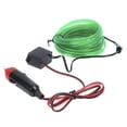 thumbnail image 4 of Éclairage Intérieur de Voiture 3 Mètres Bande LED Auto Allume-Cigare Tube Fil Néon Vert Clair, 4 of 14