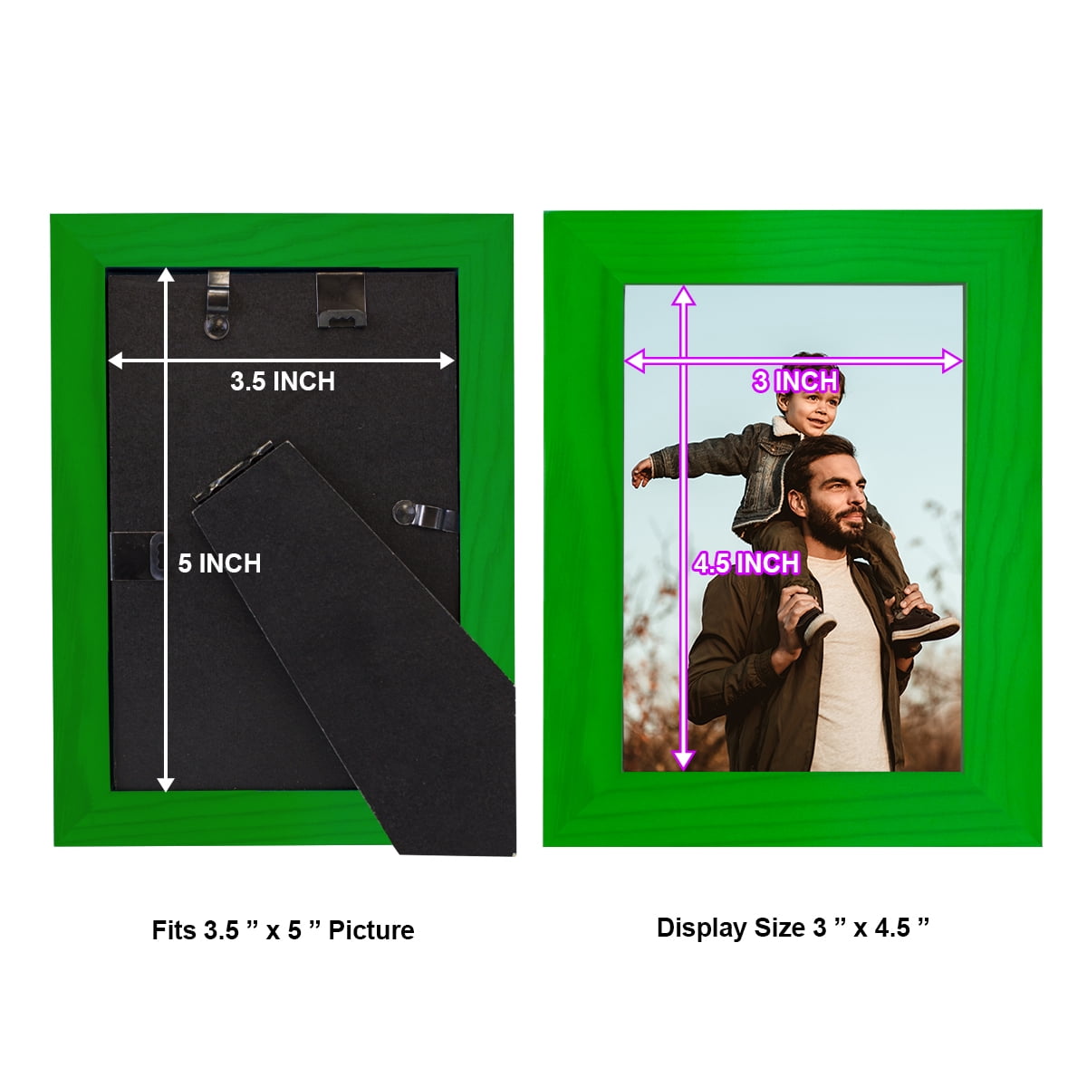 3.5x5 Wood Grain Picture Frame - Rainforest