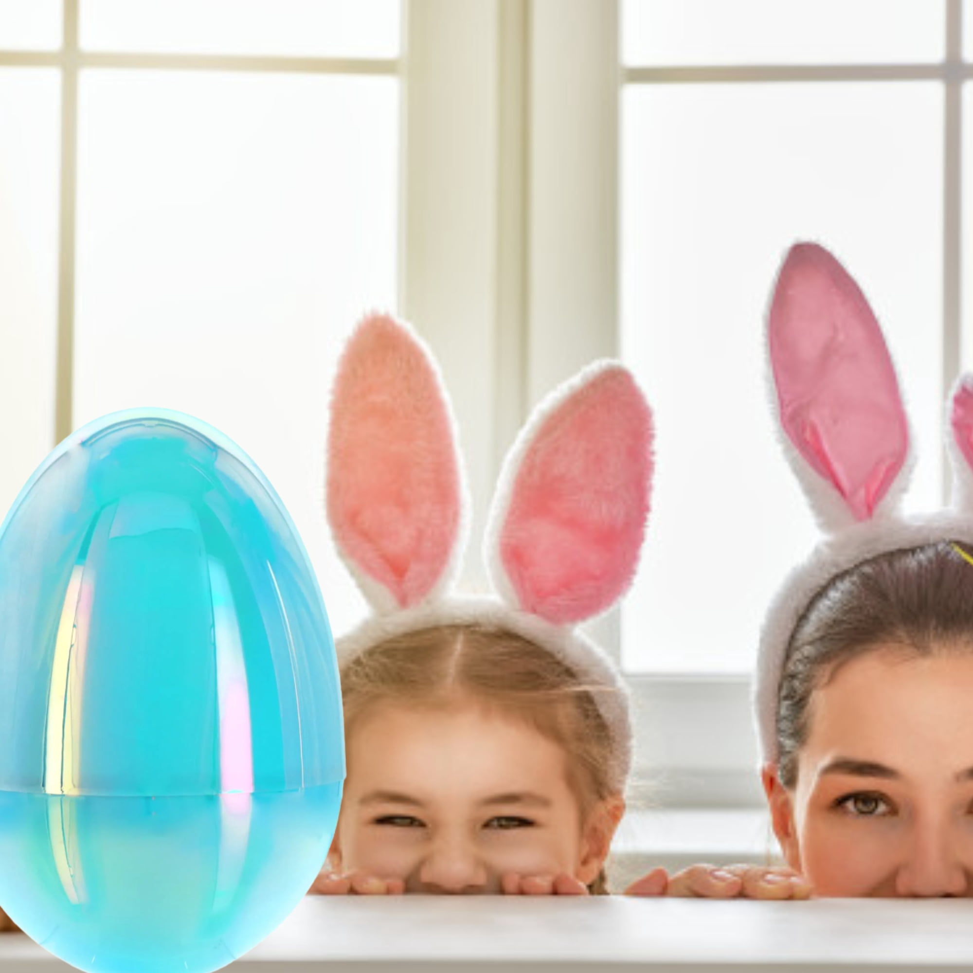 Happy Easter Jumbo Egg Gift Filled with Trolls Poppy Figure Puzzle Set Stacked Pencils Card Games White Board & Reusable Plastic Egg for Kids Girls Egg Hunt Spring Holiday Party Gifts (Contents Vary)