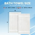 thumbnail image 4 of Infinitee Xclusives Premium White Bath Towels - Pack of 4 - 27 x 54 inches, 4 of 8