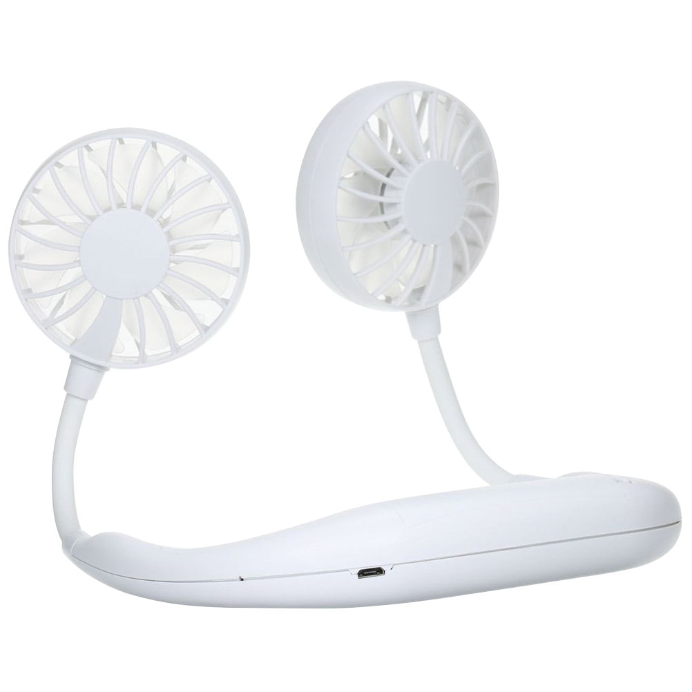 Hand Free Personal Fan Headphone Design Wearable Portable Neckband Mini