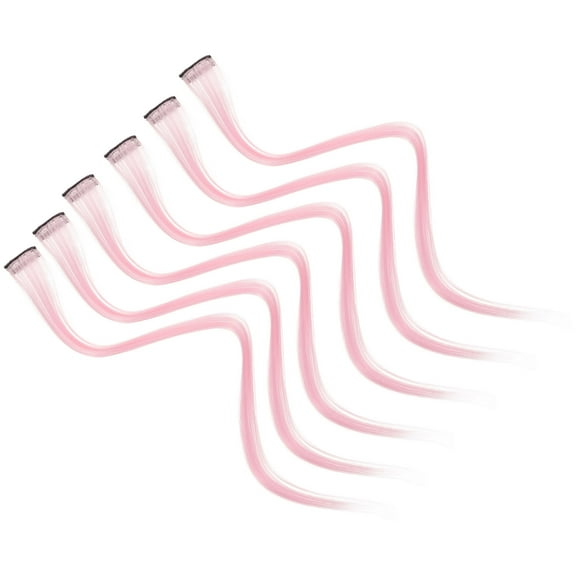 FOLOYORI 10Pcs Synthetic Hair Extensions .7x1.2x0.04in For Women Heat Curled Trimmable Non Damaging Hairpiece