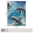 thumbnail image 4 of Pratyus Dolphins Ocean Beach Print Throw Blanket for Kids Boys Lightweight Cozy All Seasons Blanket Gifts 40x50in, 4 of 6