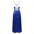 thumbnail image 4 of Women's Spaghetti Straps Dresses with Split Formal Party Dress (BU2 S), 4 of 4