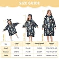 thumbnail image 3 of Dailycode Wearable Blanket Hoodie Oversized Sherpa Flannel Blankets with Pocket for 3-14 Year Old Cartoon Rabbit Astronaut, 3 of 7