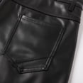 thumbnail image 7 of Men's PU Leather Casual Pants Slim Fit Comfortable Trousers for Party Sportswear Stylish Motorcycle Fashion Men's Pants Relaxed Fit Dress Navy Stretch Waist, 7 of 7