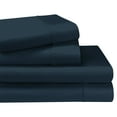 thumbnail image 2 of 1200-Thread Count 100% Egyptian Cotton Exquisite Solid Sheet Set with Deep Pockets Navy Blue / King, 2 of 5