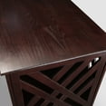 Casual Home Modern Lattice Wooden Pet Crate End Table, Espresso, Medium