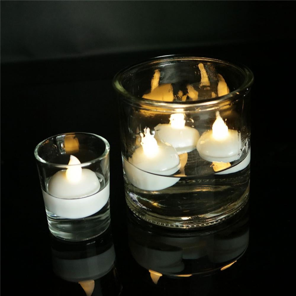 12 Pcs Floating Candles for Centerpieces, Mini Small White Unscented