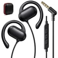 thumbnail image 1 of iMangoo Auriculares con Cable de 3.5 mm para Niños y Mujeres, Cable Largo de 1.5 m, Auriculares con Gancho para Oreja, Micrófono, Negro, 1 of 7