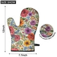 thumbnail image 6 of Cute Oven Mitts,Pioneer Flower Floral Print Pattern Oven Mitt 2-Pack Set,Kitchen Gloves for Oven,Heat Resistant Oven Mitts 7.7"x12", 6 of 7