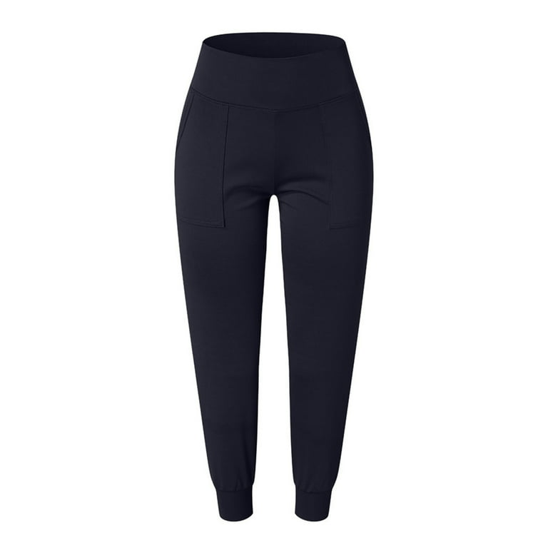 Zodggu Womens Stretch Yoga Leggings Fitness Running Gym Sports Full Length  Active Pants Comfy Dressy Young Girls Love Linen Pants Cargo Pants Navy M