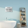 thumbnail image 2 of Stupell Industries No Seriously Wash Your Hands Bathroom House Sign Canvas Wall Art Design by Lettered and Lined, 16" x 20", 2 of 6