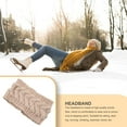 thumbnail image 1 of Bandeau d'Hiver pour Femmes, Élasticité, Chaud, Style Simple, Accessoires pour Cheveux, Couleur Peau, 1 of 6
