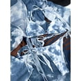 thumbnail image 4 of Bikini sexy dividido teñido anudado traje de baño de cuatro piezas bikini mujer., 4 of 5