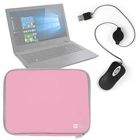 Pink Mini Laptop DURAGADGET Pink  16 Neoprene Laptop  Zip Case With Bonus 