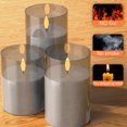 thumbnail image 6 of DAYBETTER Flameless Candles with Remote and Timer,Battery Operated Real Wax Candles Flickering Light Grey, 6 of 8