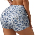 thumbnail image 1 of Balery Rabbit And Butterfly Pantalones cortos de entrenamiento estampados para mujer, sin costuras, ajustados, para gimnasio, yoga, correr, deportes, ejercicio activo, fitness.-XX-Large, 1 of 8