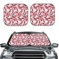 thumbnail image 2 of Naloa Japanese Cherry Blossoms 2 Piece Foldable Car Sun Shades, Car Windshield Sunshade, Front Window Sunshade for Car, Truck, SUV - Large, 2 of 7