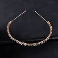 thumbnail image 3 of Nvzi Horquillas para el pelo de boda con flores para novias, peinetas con perlas de cristal, pinzas para el pelo, tocado, accesorios para el pelo de boda dorados, joyas - doradas, 3 of 4