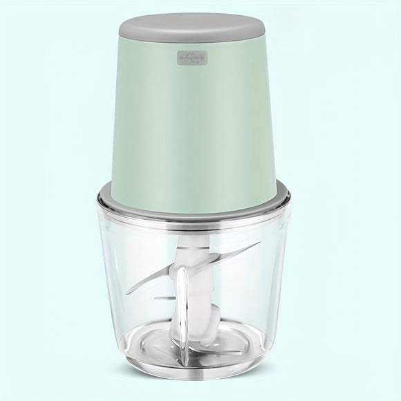 Picadora de Carne Eléctrica, Procesador de Alimentos 0.6L con Cuchillas Afiladas para Carnes, Verduras y Frutas, 148W