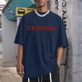 thumbnail image 2 of Big and Tall Shirts for Men Summer Large T Shirt Top Loose T Shirt Men's Casual Fashion Boys Basic Vintage Street Wear Heavy Shirts for Men Fashion Mens Pressing compatible with Machine Big & XL, 2 of 5
