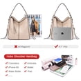 thumbnail image 3 of Bolso Hobo Realer Hobo, tamaño mediano, de piel sintética para mujer, 3 of 6