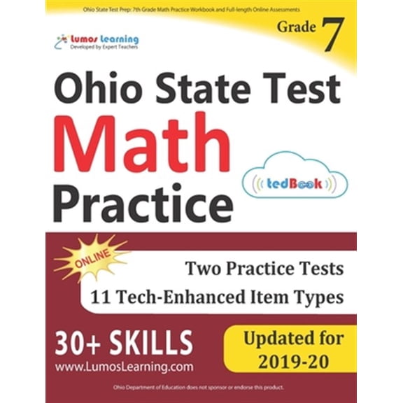 Pre-Owned Ost by Lumos Learning Ohio State Test Prep: 7th Grade Math Practice Workbook and Full-length Online Assessments: OST Study Guide, Book 9, (Paperback)