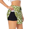 thumbnail image 3 of Lsque Lovely Chickens Printed Women's Running Shorts with Liner Pockets,Elastic Quick Dry Workout Athletic Gym Yoga Shorts,Womens High Waist Shorts-, 3 of 9
