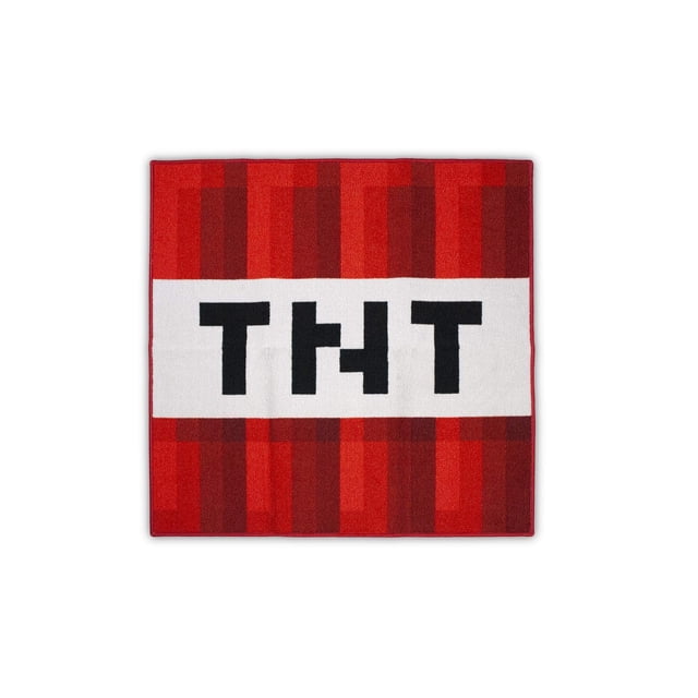 Alfombra con diseño de bloques TNT de Minecraft de 1 m cuadrados