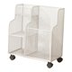thumbnail image 3 of Estante de almacenamiento con ruedas para esterilla de yoga, organizador de suministros para mancuernas, hogar Blanco, 3 of 8