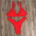 thumbnail image 5 of Beach Vacation Outfits Women Sexy Thong Bikini Swimsuit Cheeky High Waisted Push Up Bikini Set High Cut Triangle String 2 Piece Bathing Suit, 5 of 7