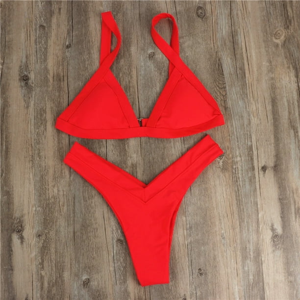 RUUHEE Womens Push Up Bandeau Bikini Set Sale 2021 Brazilian