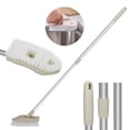 thumbnail image 7 of FUTATA Floor Scrub Brush with 33.46inch Long Handle Adjustable, 2 in 1 Scrape and Brush Stiff Bristle Scrubber Brush Shower Cleaning Brush for Deck, Bathroom, Kitchen, Tub, Patio, Tile, Swimming Pool, 7 of 7