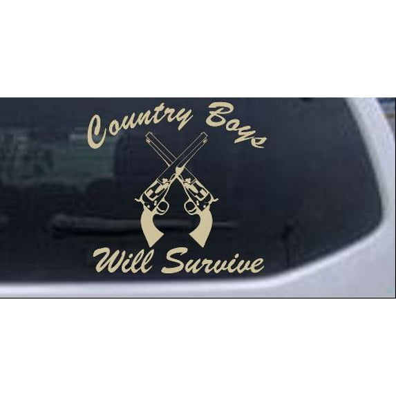 Country Boys Will Survive Car or Truck Window Decal Sticker